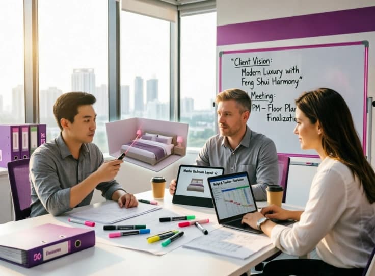 Diverse team collaborating in modern workspace with technology and creativity